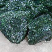 Malachite after Cuprite with Calcite