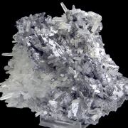 Galena - spinel law twin, Quartz