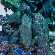 Malachite after Azurite with Azurite