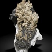 Silver with Silver (variety amalgamate), Löllingite and Calcite