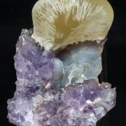 Fluorite with Quartz (variety amethyst)