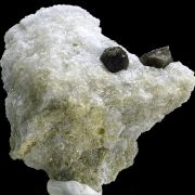 Quartz var. morion, anhydrite