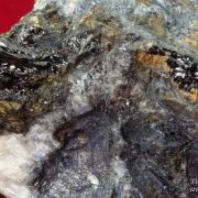 Super rare Johnsomervilleite with Jahnsite-(CaMnFe), Phosphosiderite, and Vivianite.
