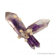 Quartz var. Amethyst with Prehnite