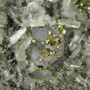 Galena with Chalcopyrite and Quartz