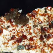 Garnet var. Spessartine and Quartz