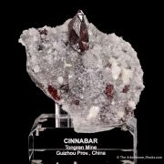 Cinnabar on Quartz with Dolomite (1990s)