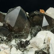 Quartz (variety smoky quartz) with Orthoclase and Mica