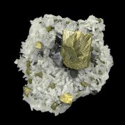 Chalcopyrite with Sphalerite on Quartz