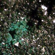 Libethenite with Pseudomalachite