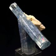 gem BERYL var. AQUAMARINE bi-terminated, TOURMALINE var. SCHORL