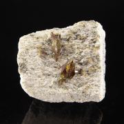 Titanite (superb twinned gemmy bi-colored crystals) - Felbertal, Hohe Tauern, Salzburg, Austria