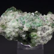 gem GARNET var. GROSSULAR with GREEN CHROMIAN PHANTOMS, CLINOCHLORE