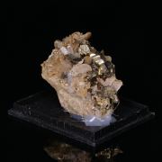 PYRITE and QUARTZ on SIDERITE - Mine de Mésage, France
