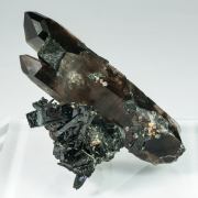 Aegirine with Quartz (variety smoky)