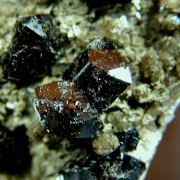 Ilvaite with Calcite and Quartz