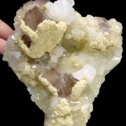 Fluorite, quartz, calcite, dolomite