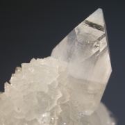 Apophyllite on Quartz