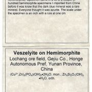Veszelyite with Hemimorphite