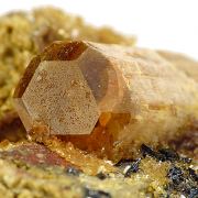 Apatite, hematite, quartz and actinolite pseudo. after pyroxene