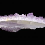 Quartz (variety amethyst) after Calcite with Hematite