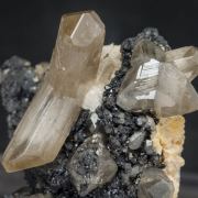 Cerussite with Galena and Dolomite