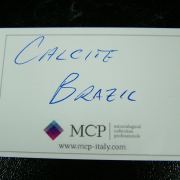 Calcite on Quartz with Celadonite