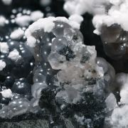Imayoshiite and Tobermorite (Group) with Fluorapophyllite-(K) and Datolite (bakerite variety)