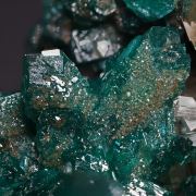 Dioptase with Quartz and Cerussite