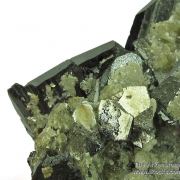 Wolframite with Arsenopyrite, Pyrite, and Muscovite, on Quartz