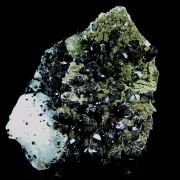 Ilvaite with Calcite and Quartz