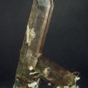 Quartz (variety smoky) with Albite