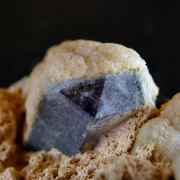 Quartz var. Amethyst with Chalcedony on Orthoclase