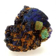 Chessylite ( Azurite ) + Cuprite.
