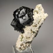 GARNET var. ANDRADITE var. MELANITE, FELDSPAR PSEUDOMORPH