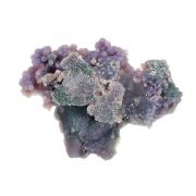 Quartz / (var. - Chalcedony) / (var. - Agate) / (Grape Chalcedony / Grape Agate) with Celadonite