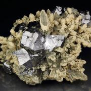 GALENA twinned, QUARTZ