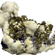 Pyrite pseudo. after pyrrhotite, siderite, galena, sphalerite