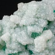 Calcite on Dioptase in Calcite