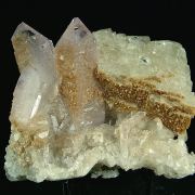 Quartz var. Amethyst, Calcite, Apophyllite