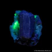 Fluorapatite on Hyalite