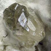 Talc, calcite, quartz, chalcopyrite