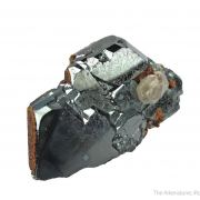Andradite Garnet on Hematite, with Calcite