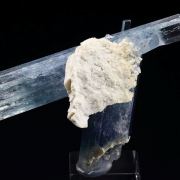 gem BERYL var. AQUAMARINE bi-terminated, TOURMALINE var. SCHORL