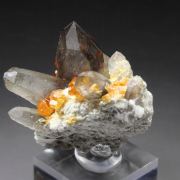 gem GARNET var. SPESSARTINE, QUARTZ var. SMOKY