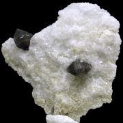 Quartz var. morion, anhydrite