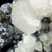 Calcite, pyrite, galena