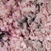 Talmessite coating Calcite and with Calcite (variety Co-bearing calcite)