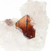 Brookite / (doubly-terminated) / on Quartz
