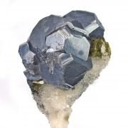 Galena With Siderite, on Quartz
